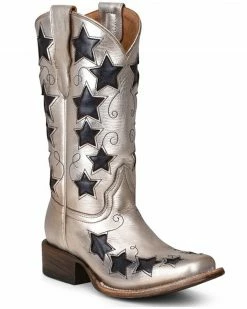 Girls' Corral Stars Cowgirl Boot - Square Toe