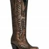 Corral Women's Black Bronze Embroidery Western Boots - Round Toe -Corral Boots Shop 2000360094 221 P1