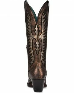 Corral Women's Black Bronze Embroidery Western Boots - Round Toe -Corral Boots Shop 2000360094 221 P4