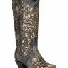 Corral Women's Black Inlay & Studs Western Boots - Snip Toe -Corral Boots Shop 2000360096 001 P1