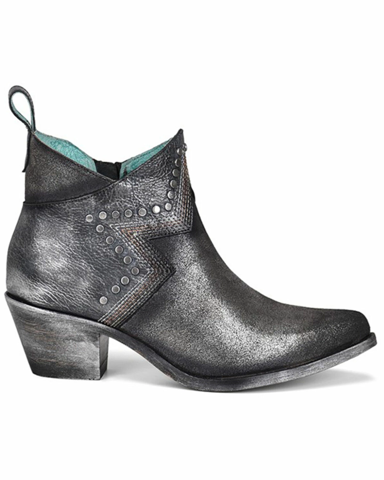 Corral Women's Studs & Embroidered Fashion Booties - Pointed Toe Black 4 Corral Women's Studs & Embroidered Fashion Booties - Pointed Toe Black - Image 2