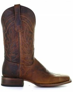 Corral Men's Brown Embroidery Western Boots - Wide Square Toe -Corral Boots Shop 2000360922 200 P2