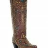 Corral Women's Butterfly Inlay & Embroidery Western Boots - Snip Toe -Corral Boots Shop 2000361028 200 P1