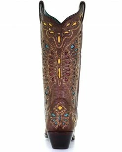 Corral Women's Butterfly Inlay & Embroidery Western Boots - Snip Toe -Corral Boots Shop 2000361028 200 P5