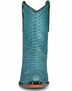 Corral Women's Turquoise Exotic Python Skin Western Boots - Snip Toe -Corral Boots Shop 2000361030 440 P3