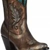 Corral Women's Bronze Embroidery Fashion Booties - Round Toe