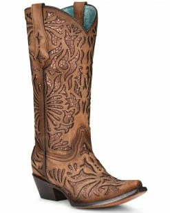 Corral Women's Shedron Inlay Western Boots - Square Toe