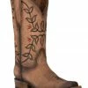 Corral Women's Flowered Embroidery Western Boots - Square Toe Brown -Corral Boots Shop 2000361038 200 P1
