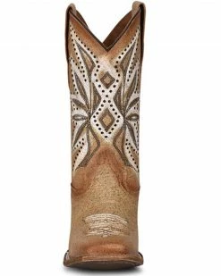 Corral Girls' Straw Embroidery Western Boots - Square Toe Tan 9 Corral Girls' Straw Embroidery Western Boots - Square Toe Tan -Corral Boots Shop 2000361091 280 P3