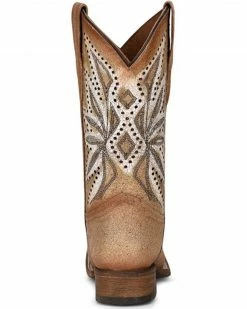Corral Girls' Straw Embroidery Western Boots - Square Toe Tan 10 Corral Girls' Straw Embroidery Western Boots - Square Toe Tan -Corral Boots Shop 2000361091 280 P4