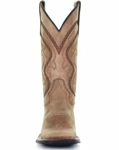 Corral Women's Saddle Tan Embroidered Leather Western Boot - Wide Square Toe 10 Corral Women's Saddle Tan Embroidered Leather Western Boot - Wide Square Toe -Corral Boots Shop 2000363301 280 P4