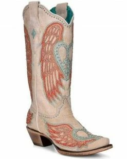 Corral Women's Heart Wings Tall Western Boots - Snip Toe