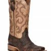 Corral Girls' Distressed Two Tone Western Boots - Square Toe Brown -Corral Boots Shop 2000371787 200 P1