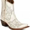 Corral Women's Pearl Embroidered Western Booties - Snip Toe -Corral Boots Shop 2000371811 103 P1
