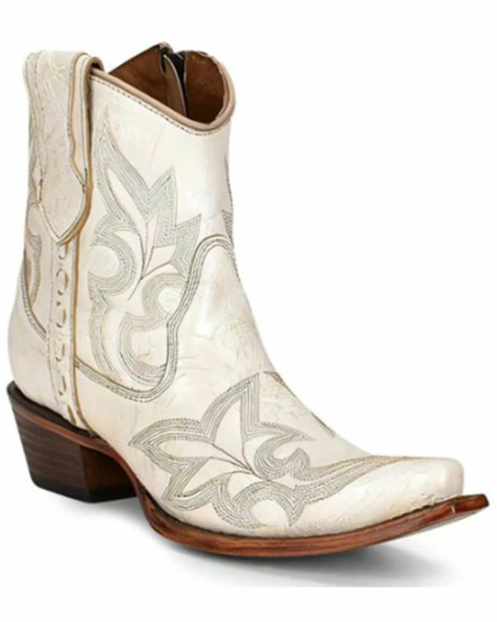 Corral Women's Pearl Embroidered Western Booties - Snip Toe 3 Corral Women's Pearl Embroidered Western Booties - Snip Toe
