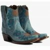 Corral Women's Blue Jean Flowered Embroidery Ankle Western Bootie - Snip Toe 2 Corral Women's Blue Jean Flowered Embroidery Ankle Western Bootie - Snip Toe -Corral Boots Shop 2000371822 400 P1