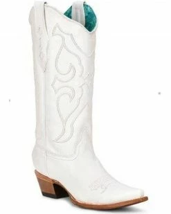 Corral Women's Embroidered Tall Western Boots - Snip Toe