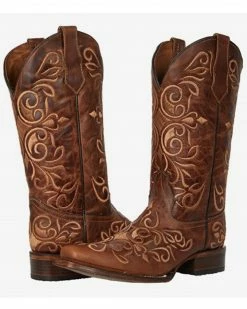 Corral Women's Embroidered Western Boots - Square Toe Honey