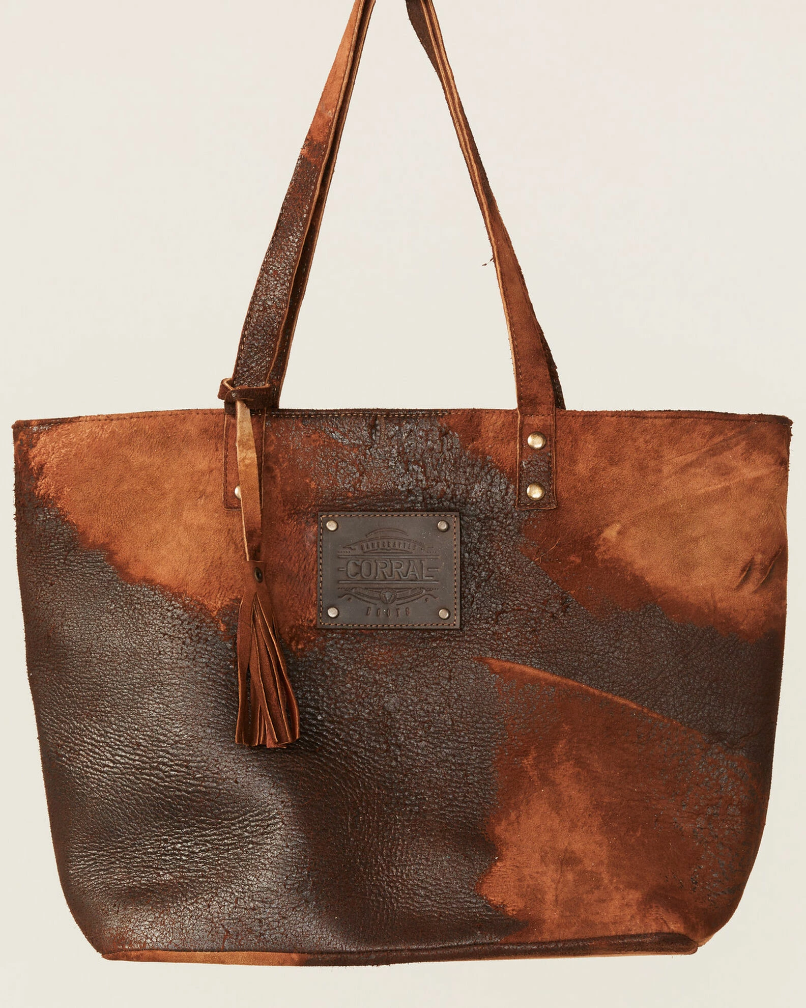Corral Women's Distressed Leather Tote Bag 3 Corral Women's Distressed Leather Tote Bag
