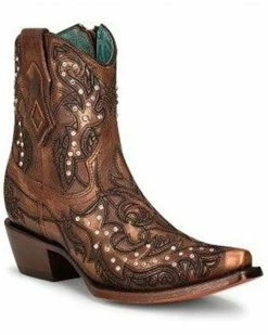 Corral Women's LD Western Booties - Snip Toe Bronze