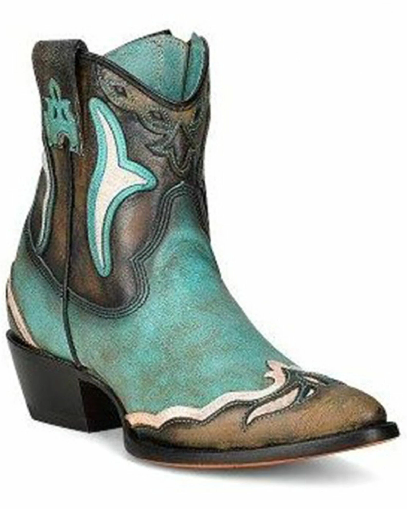 Corral Women's LD Western Booties - Pointed Toe Turquoise 3 Corral Women's LD Western Booties - Pointed Toe Turquoise