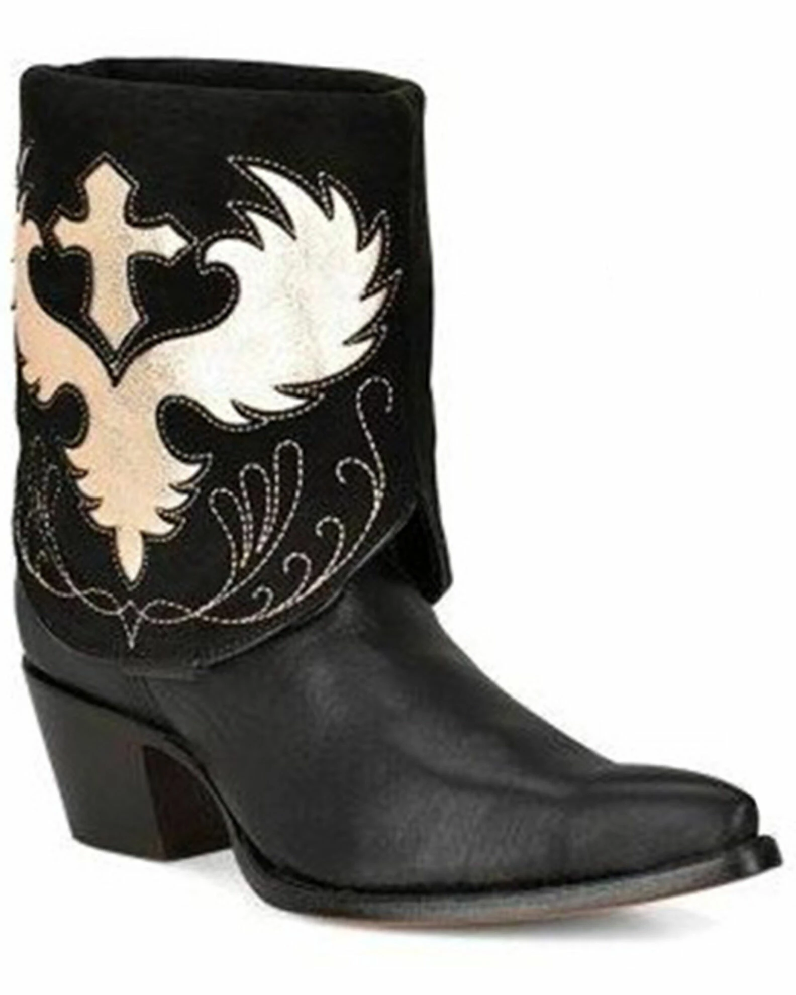 Corral Women's Wing & Cross Convertible Western Booties - Pointed Toe Black 3 Corral Women's Wing & Cross Convertible Western Booties - Pointed Toe Black