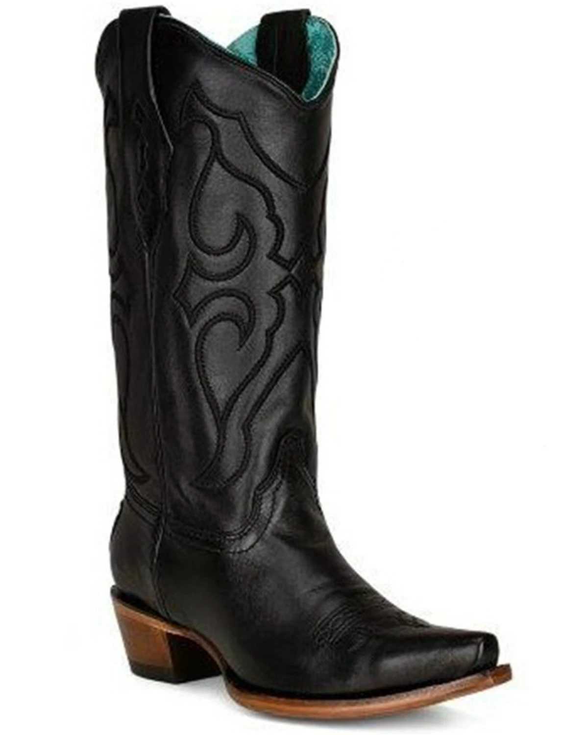 Corral Women's Matching Stitch Pattern & Inlay Western Boots - Snip Toe Black 4 Corral Women's Matching Stitch Pattern & Inlay Western Boots - Snip Toe Black - Image 2